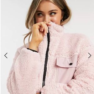 Pink Teddy Oversized Jacket